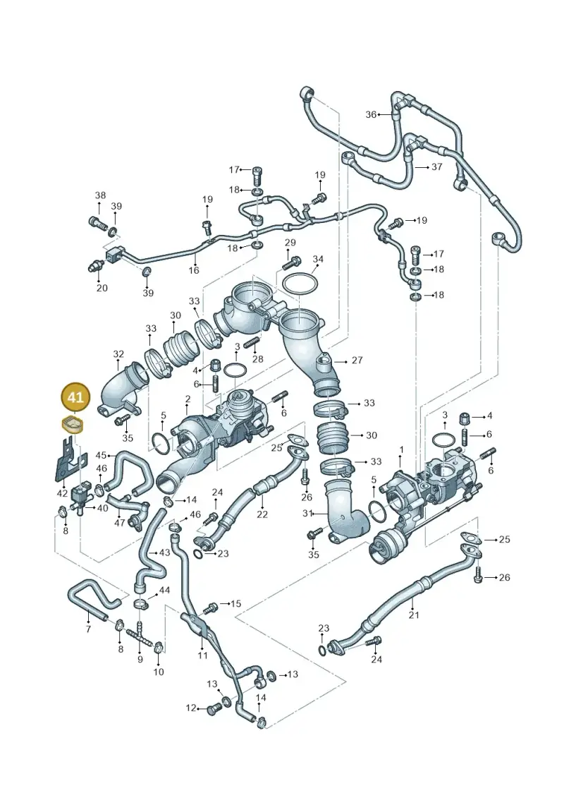 078906287D — Audi RS6 qu. (2003-2004) diagram 290145050, position 41
