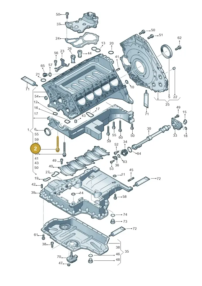 079103039A — Audi A6 2.7 TDI (2008-2011) diagram 448103360, position 2