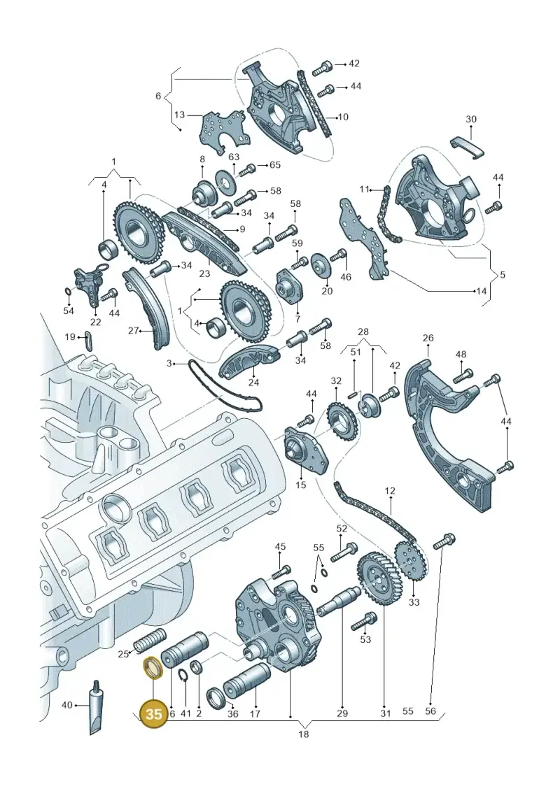 079103051E — Audi R8 qu. 5.2 (2012-2015) diagram 473109200, position 35
