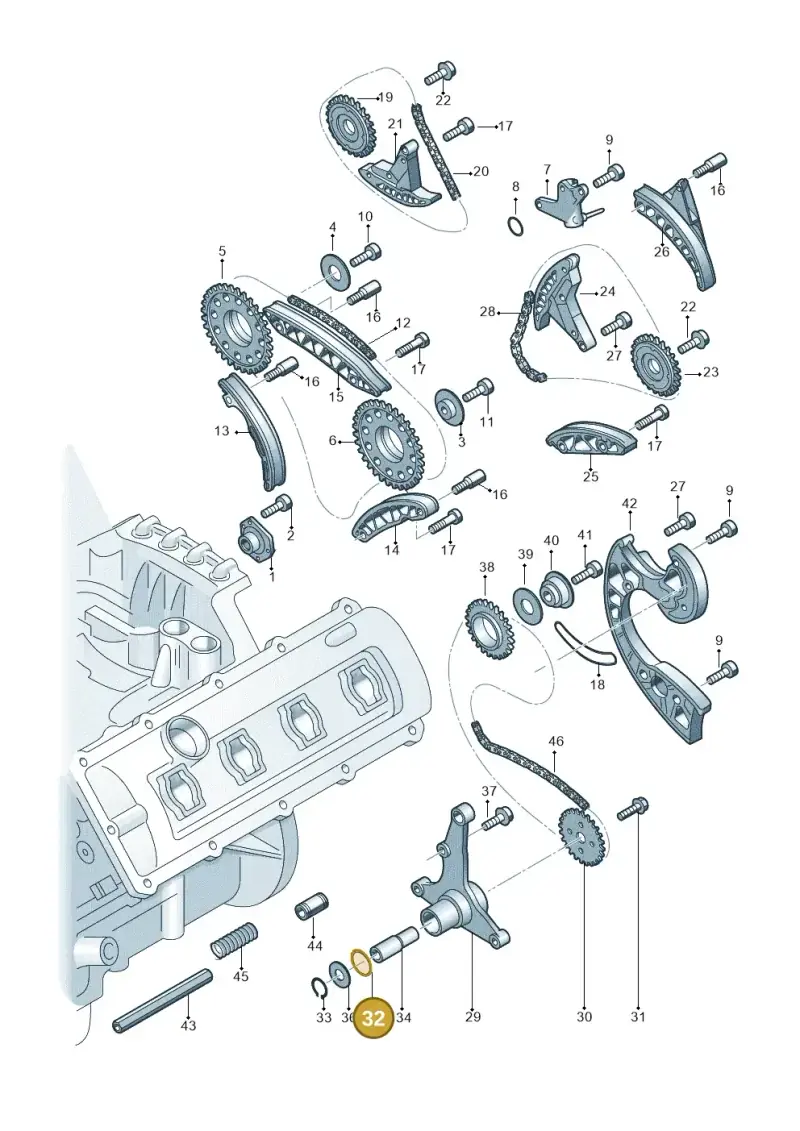 079103051J — Audi A8L qu. 3.0 TDI (2013-2018) diagram 771109820, position 32