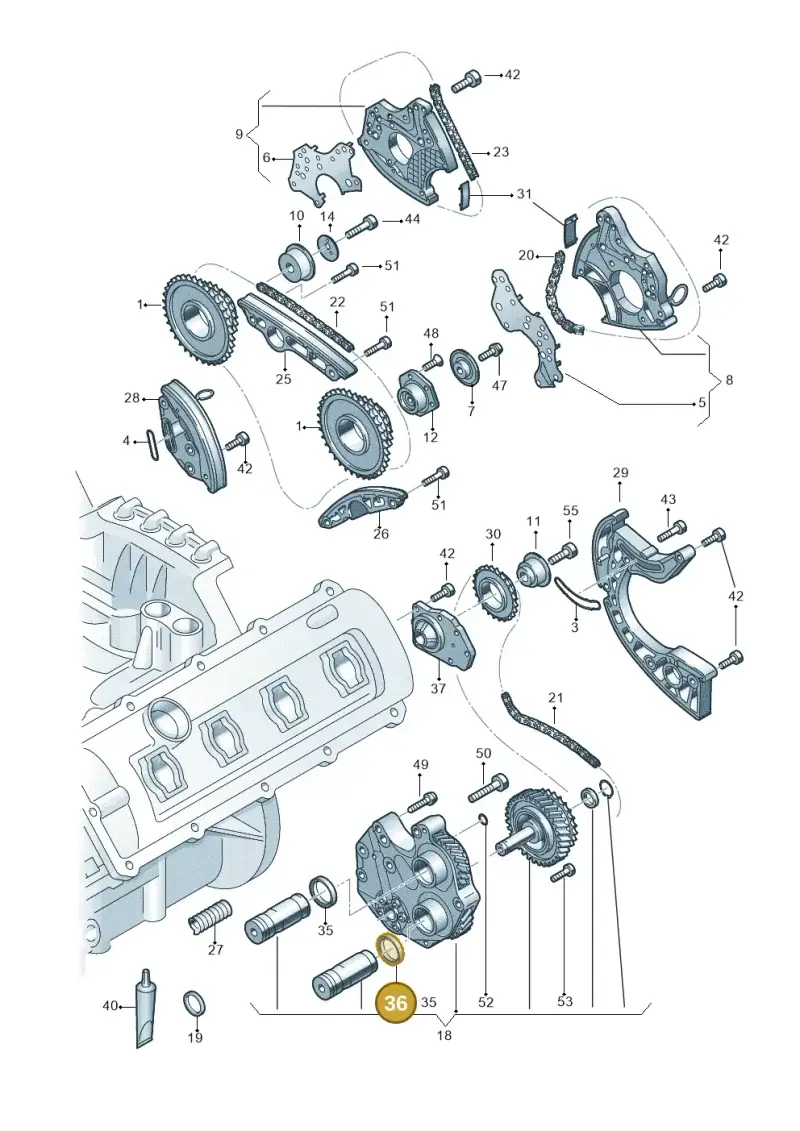 079103051J — Audi A7 Sportback (2014-2018) diagram 771109350, position 36
