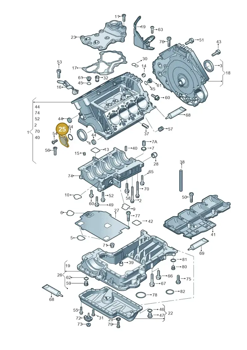079103113 — Audi R8 qu. 5.2 (2012-2015) diagram 618103000, position 25