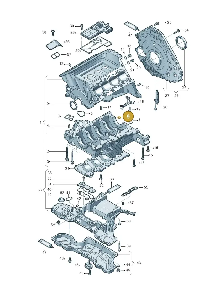 079103121AC — Audi RS6 Avant (2013-2018) diagram 717103150, position 9