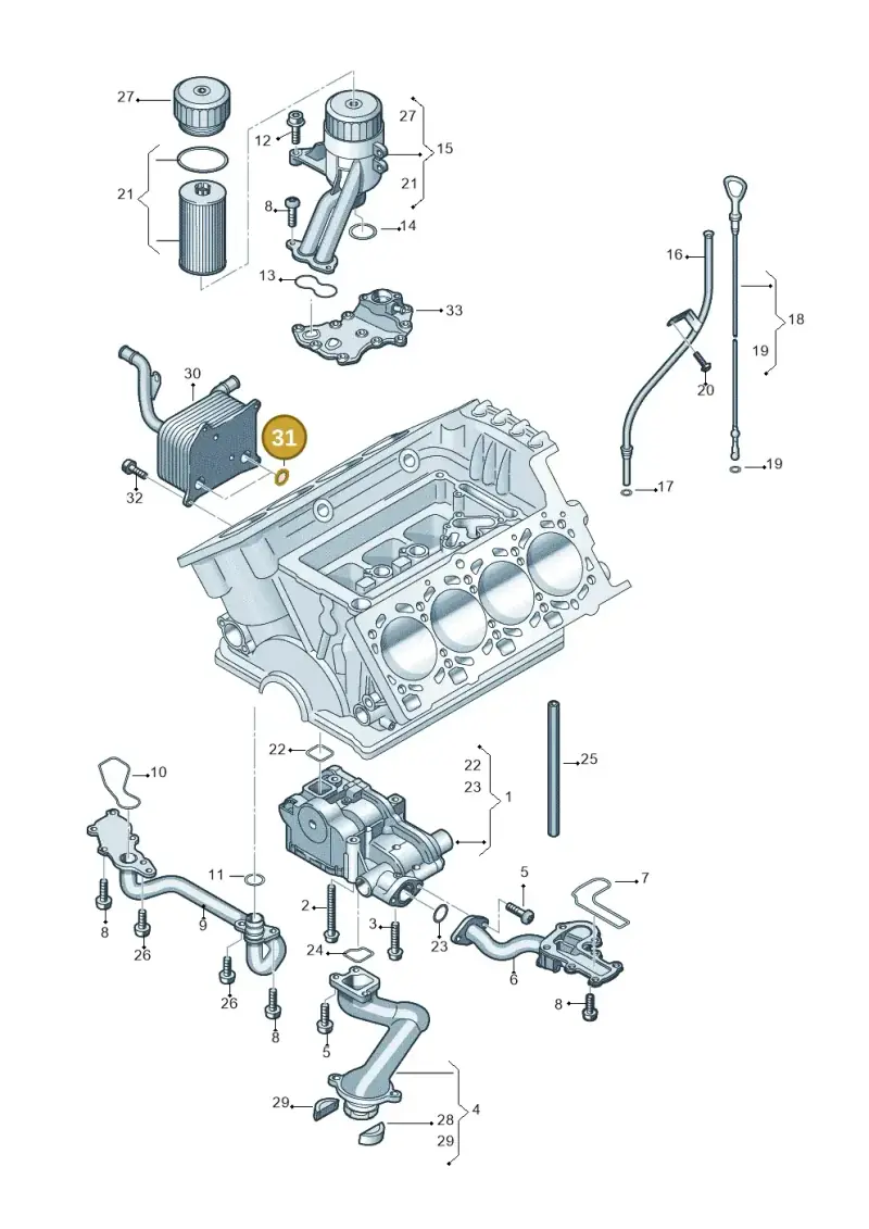 079103121AD — Audi Q7 qu. 3.0 TDI (2009-2015) diagram 493115200, position 31