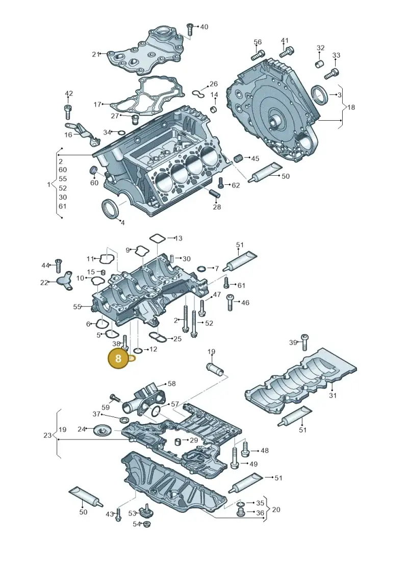 079103121AD — Audi RS4 Av. qu. 4.2 (2012-2015) diagram 695103000, position 8