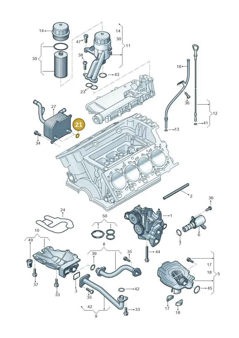079103121AD — Audi RS4 Av. qu. 4.2 (2012-2015) diagram 696115300, position 21
