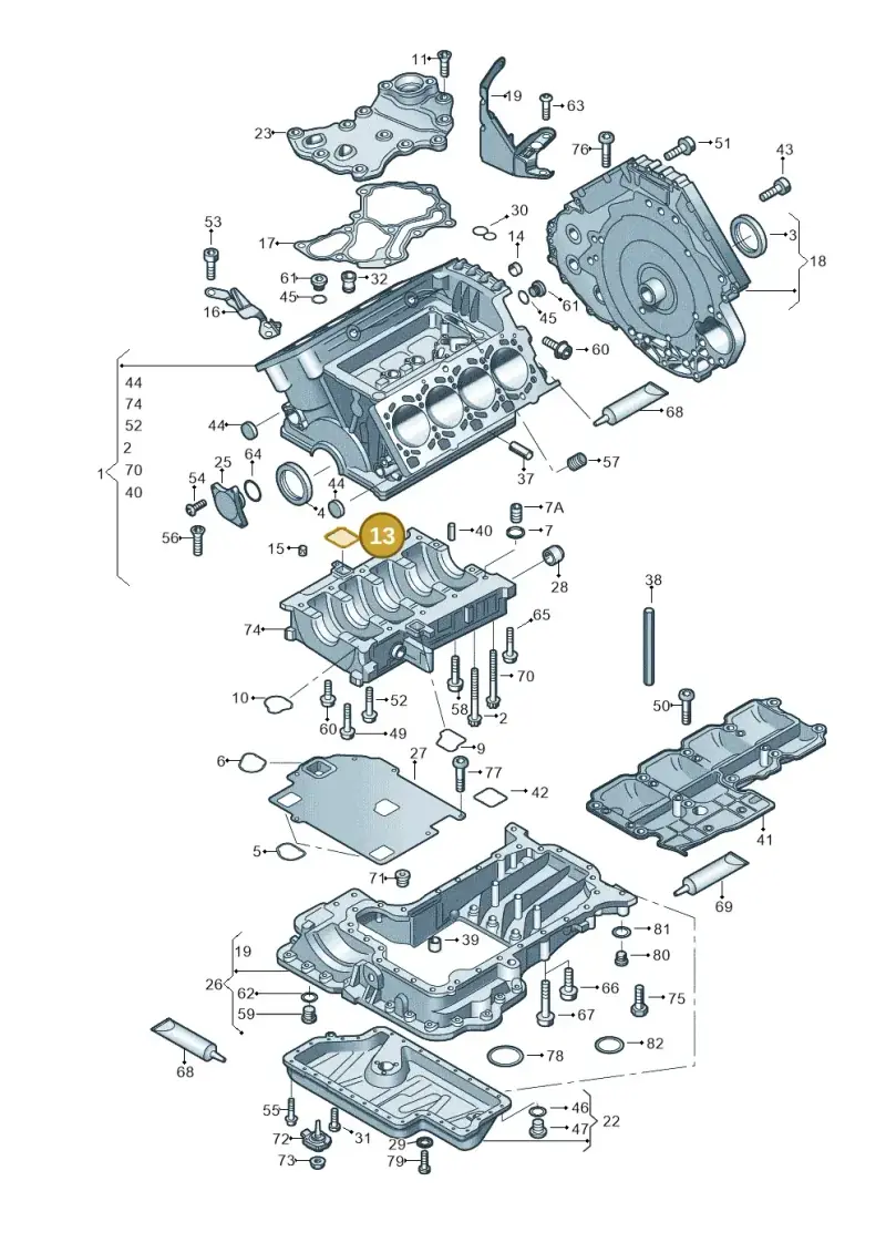 079103121AT — Audi R8 qu. 5.2 (2012-2015) diagram 618103000, position 13