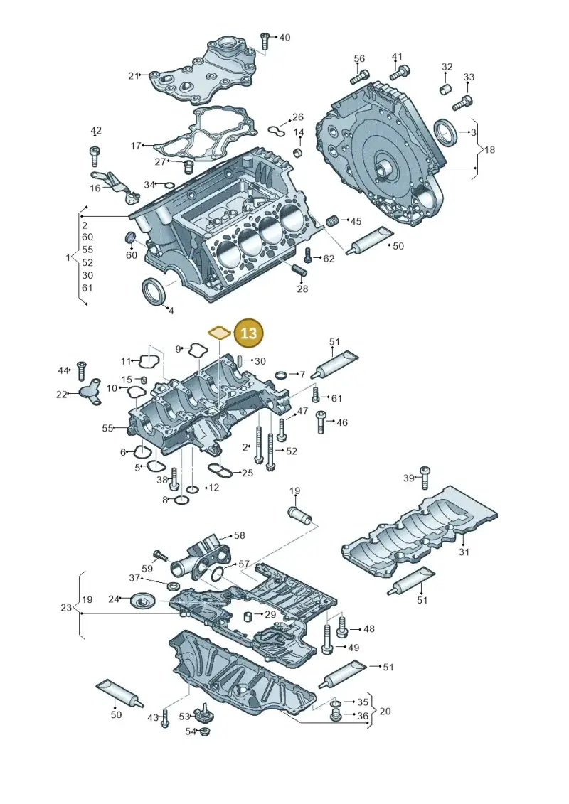 079103121AT — Audi RS4 Av. qu. 4.2 (2012-2015) diagram 695103000, position 13