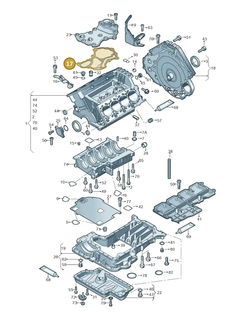 079103161J — Audi R8 qu. 5.2 (2012-2015) diagram 618103000, position 17