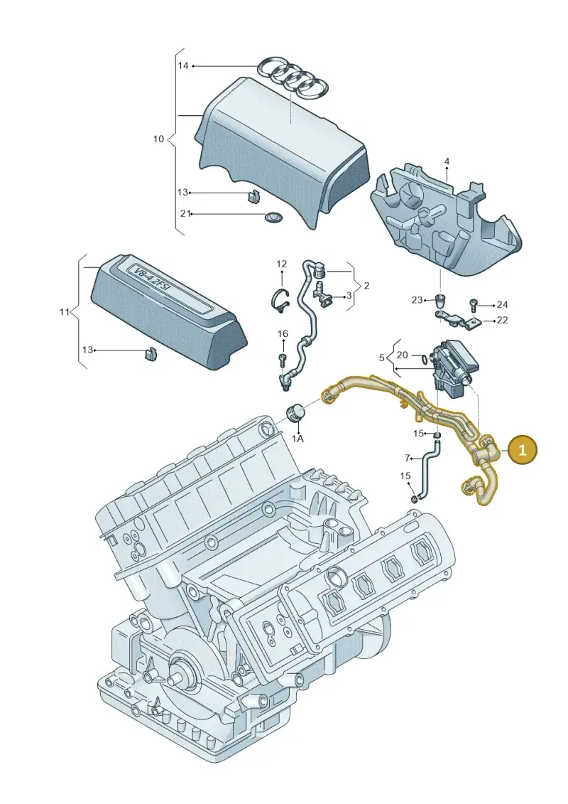 079103209AK — Audi A6 2.7 TDI (2008-2011) diagram 493103600, position 1