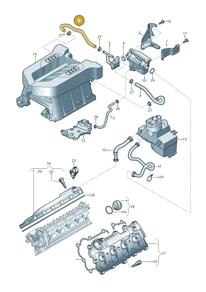 079103209AP — Audi R8 qu. 5.2 (2012-2015) diagram 752103310, position 6