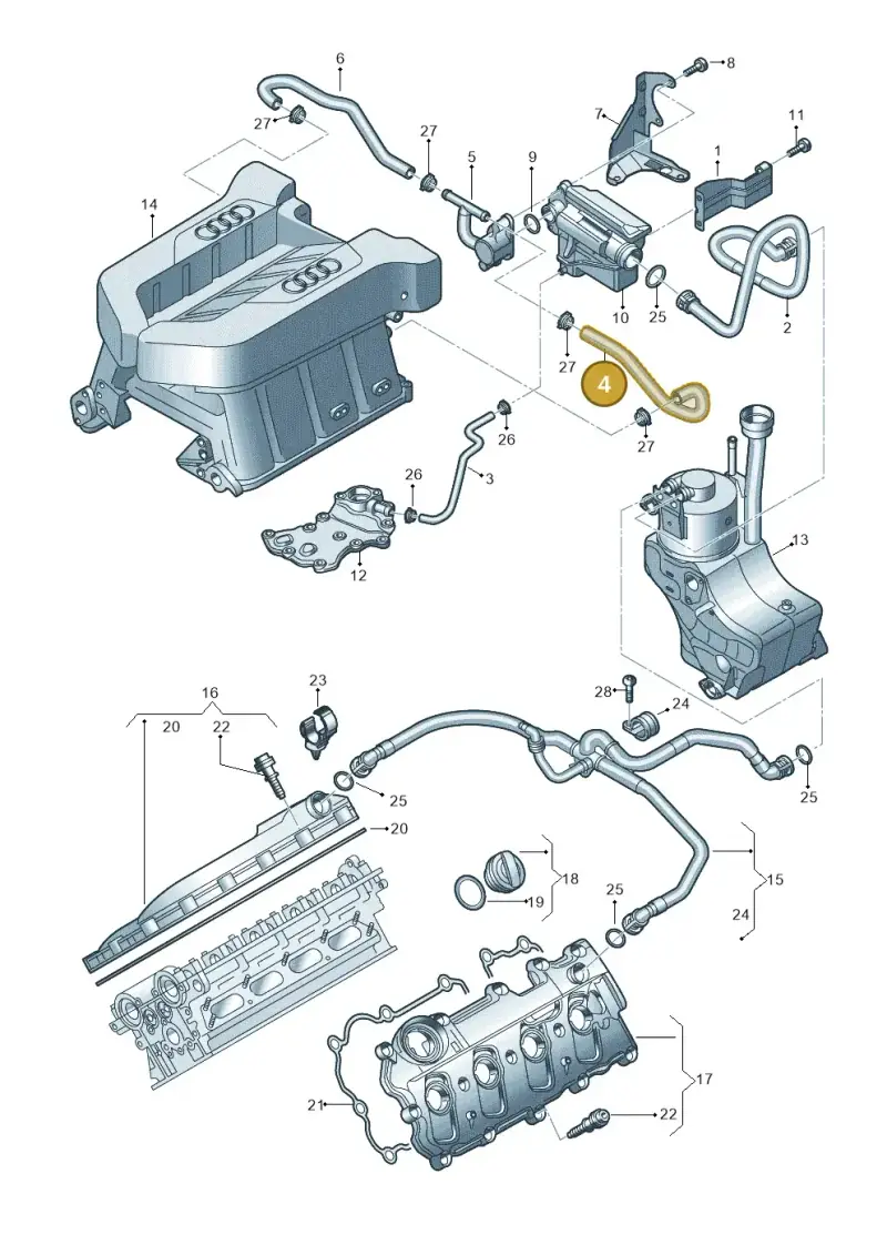 079103209BA — Audi R8 qu. 5.2 (2012-2015) diagram 618103500, position 4