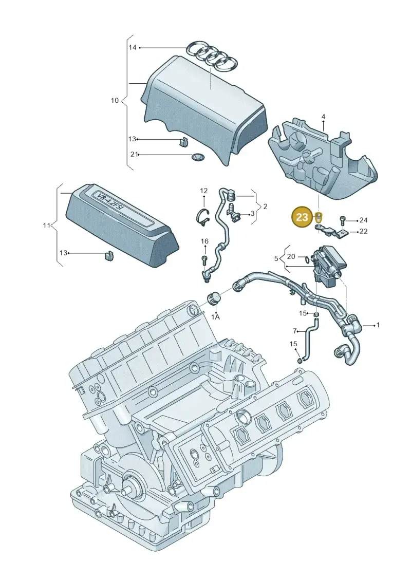 079103226 — Audi A5/S5 Coupe       08> (2007-) diagram 493103600, position 23