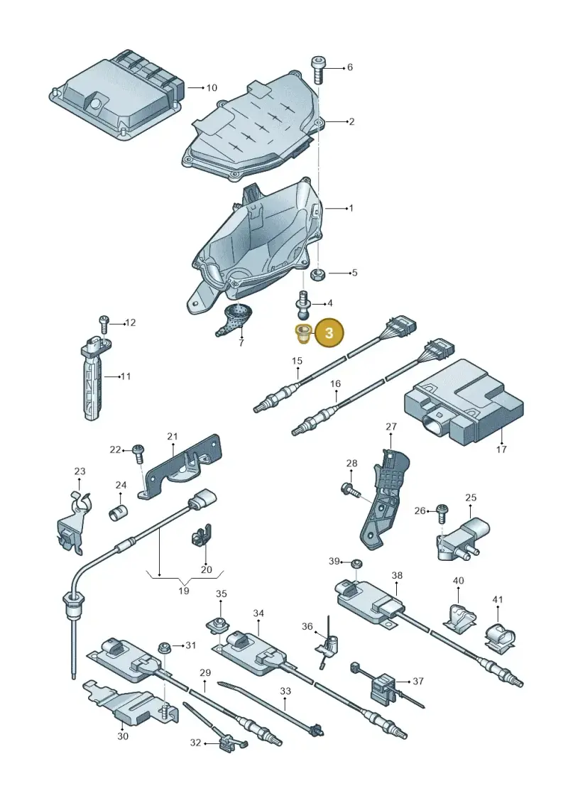 079103226 — Audi A7 Sportback (2010-2015) diagram 711906050, position 3