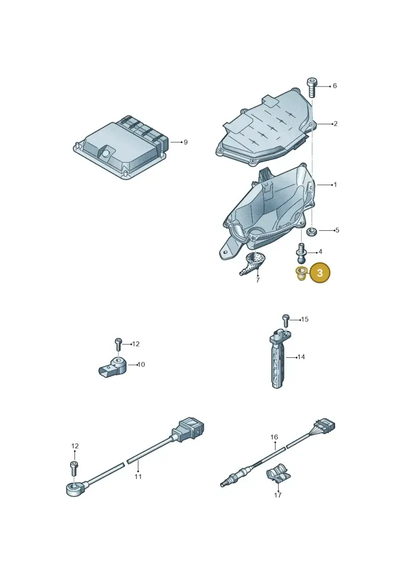 079103226 — Audi A7 Sportback (2014-2018) diagram 788906000, position 3