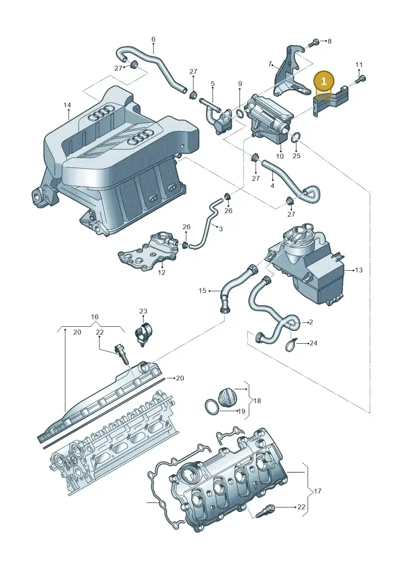 079103320H — Audi R8 qu. 5.2 (2012-2015) diagram 752103310, position 1