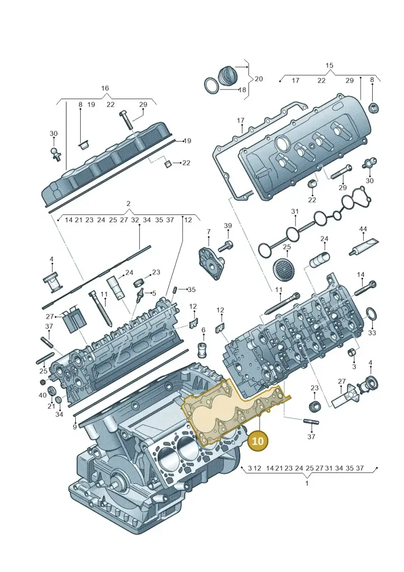 079103383BB — Audi A4/S4 Cabrio./qu. 07> (2006-) diagram 448103600, position 10