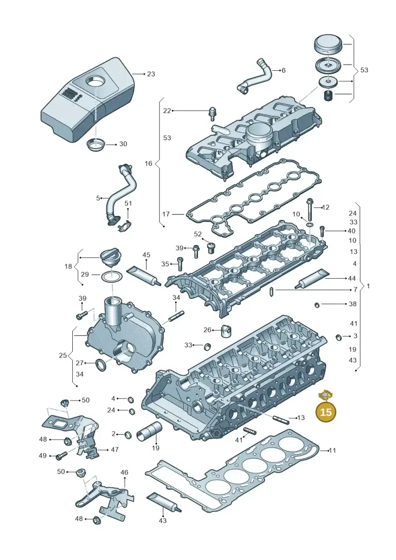 079103411H — Audi RS3 Sportback (2015-2016) diagram 676103300, position 15