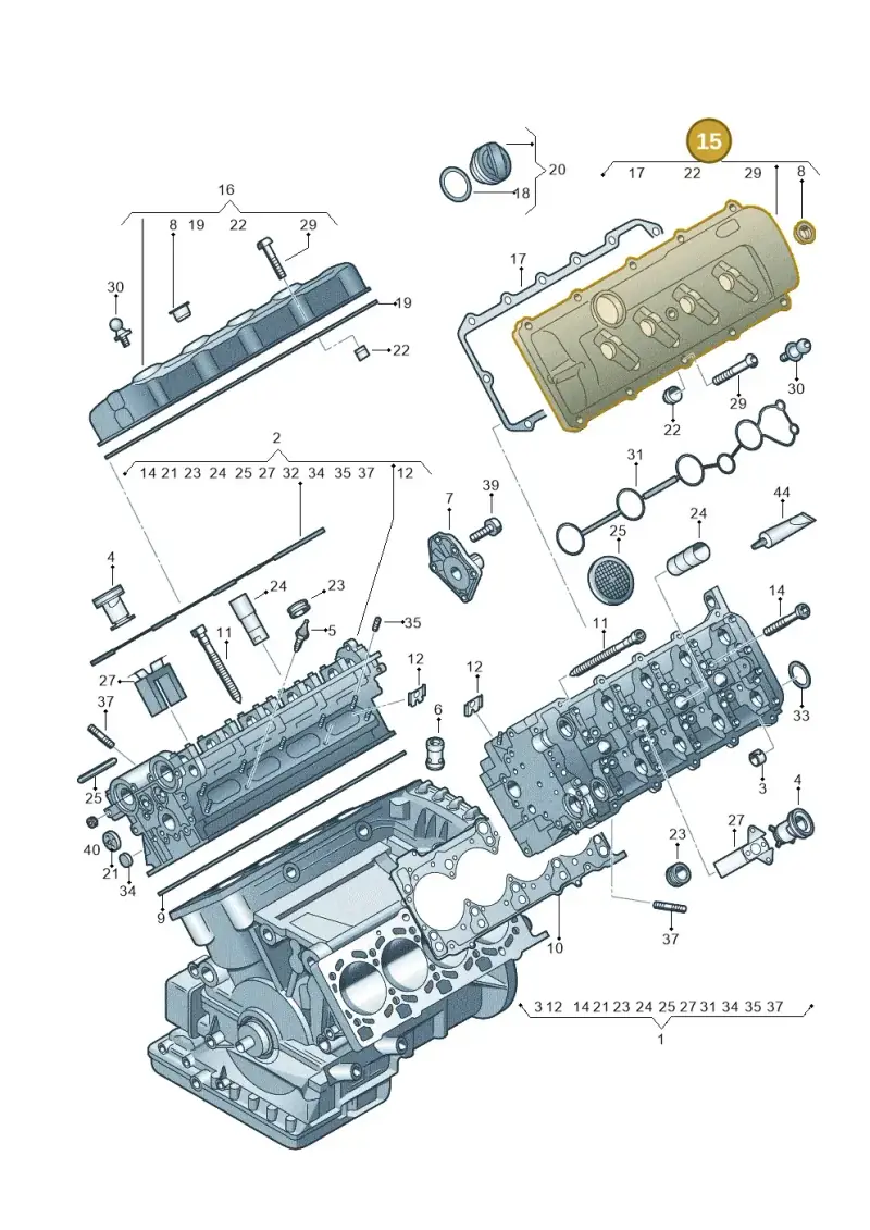 079103471AT — Audi Q7 qu. 3.0 TDI (2009-2015) diagram 448103600, position 15
