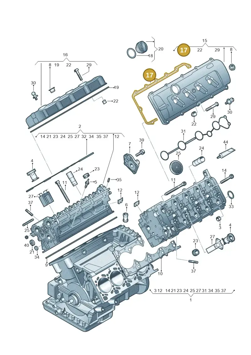 079103483T — Audi Q7 qu. 3.0 TDI (2009-2015) diagram 448103600, position 17