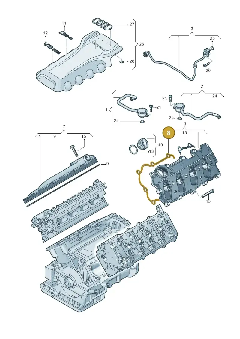079103483T — Audi RS4 Av. qu. 4.2 (2012-2015) diagram 695103300, position 8