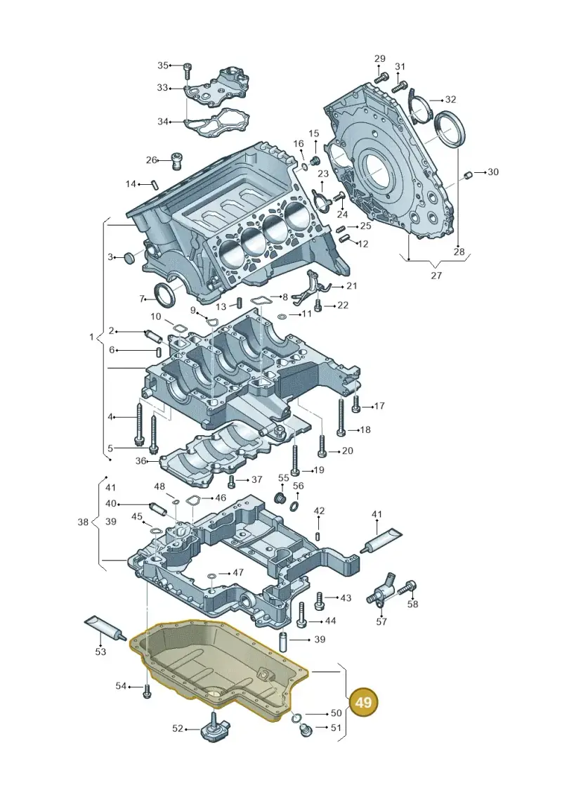 079103602AT — Audi Q7 qu. 3.0 TDI (2009-2015) diagram 478103120, position 49