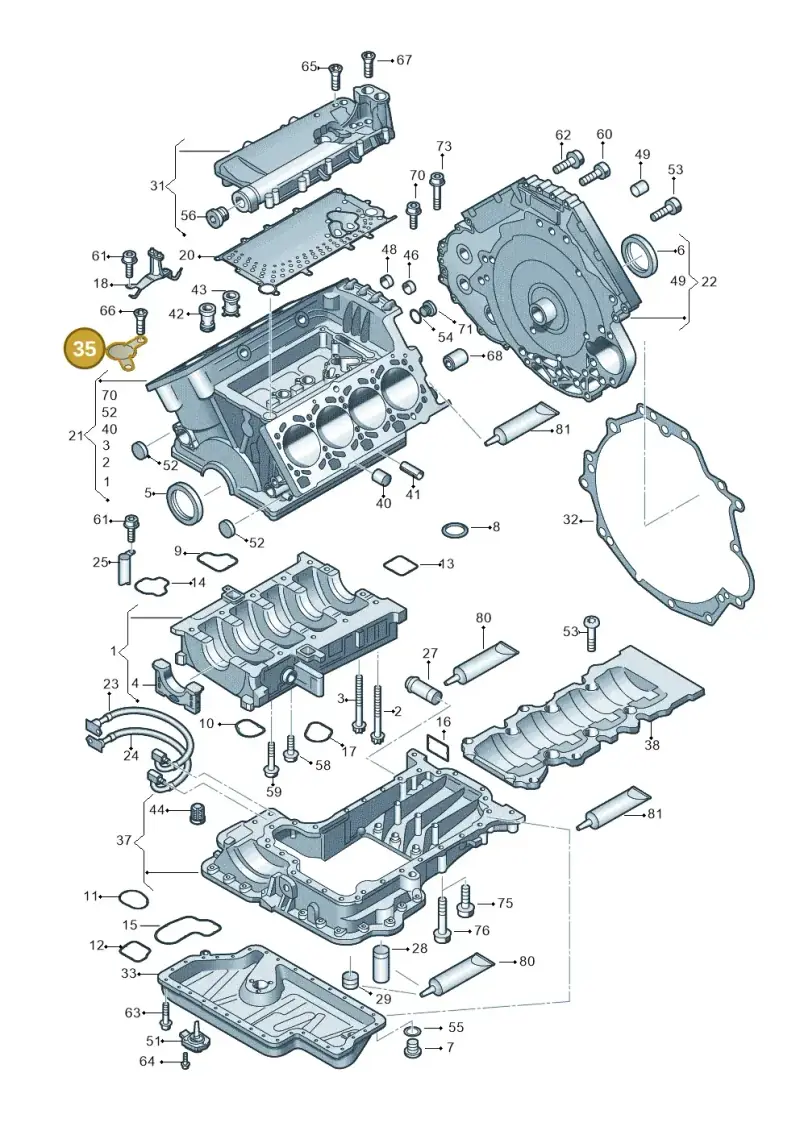 079103648C — Audi A6/S6/Avant/qu.   05> (2004-) diagram 247103400, position 35