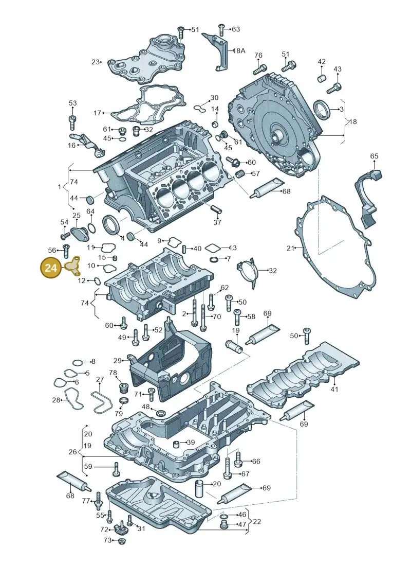 079103648C — Audi A8L qu. 3.0 TDI (2009-2014) diagram 473103000, position 24