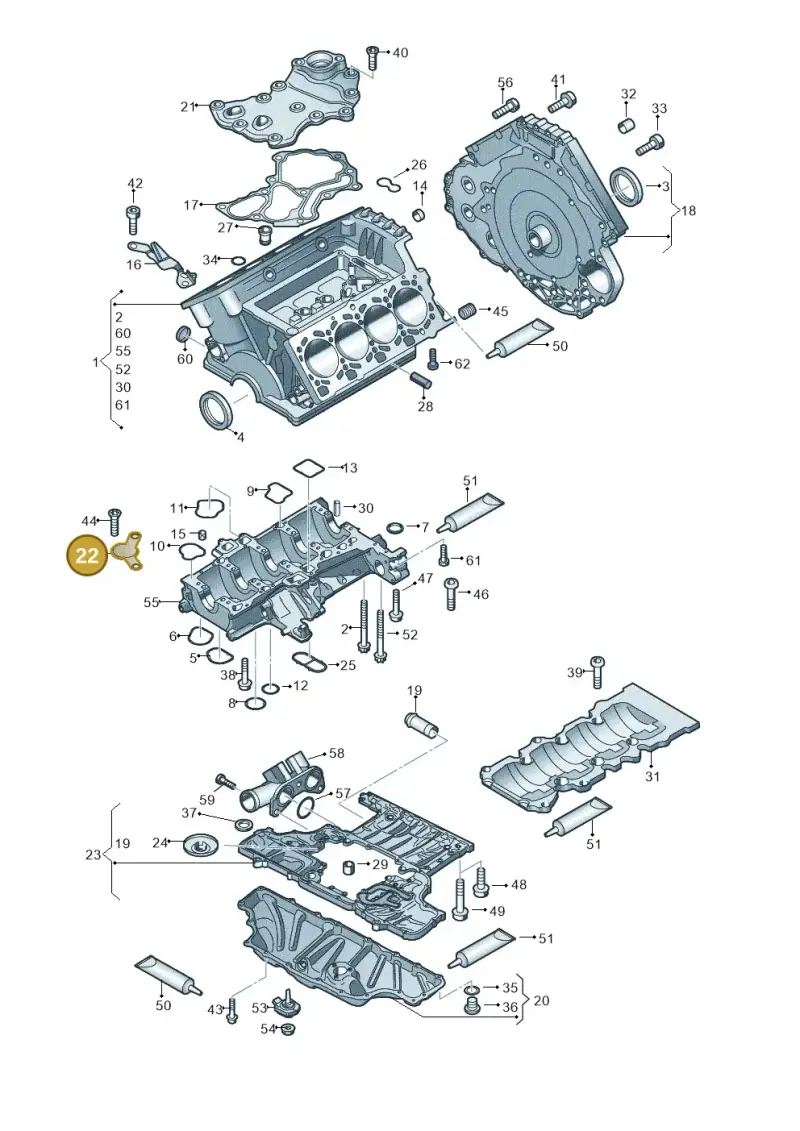 079103648C — Audi RS4 Av. qu. 4.2 (2012-2015) diagram 695103000, position 22