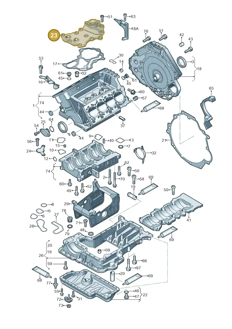 079103704E — Audi A6 2.7 TDI (2008-2011) diagram 473103000, position 23