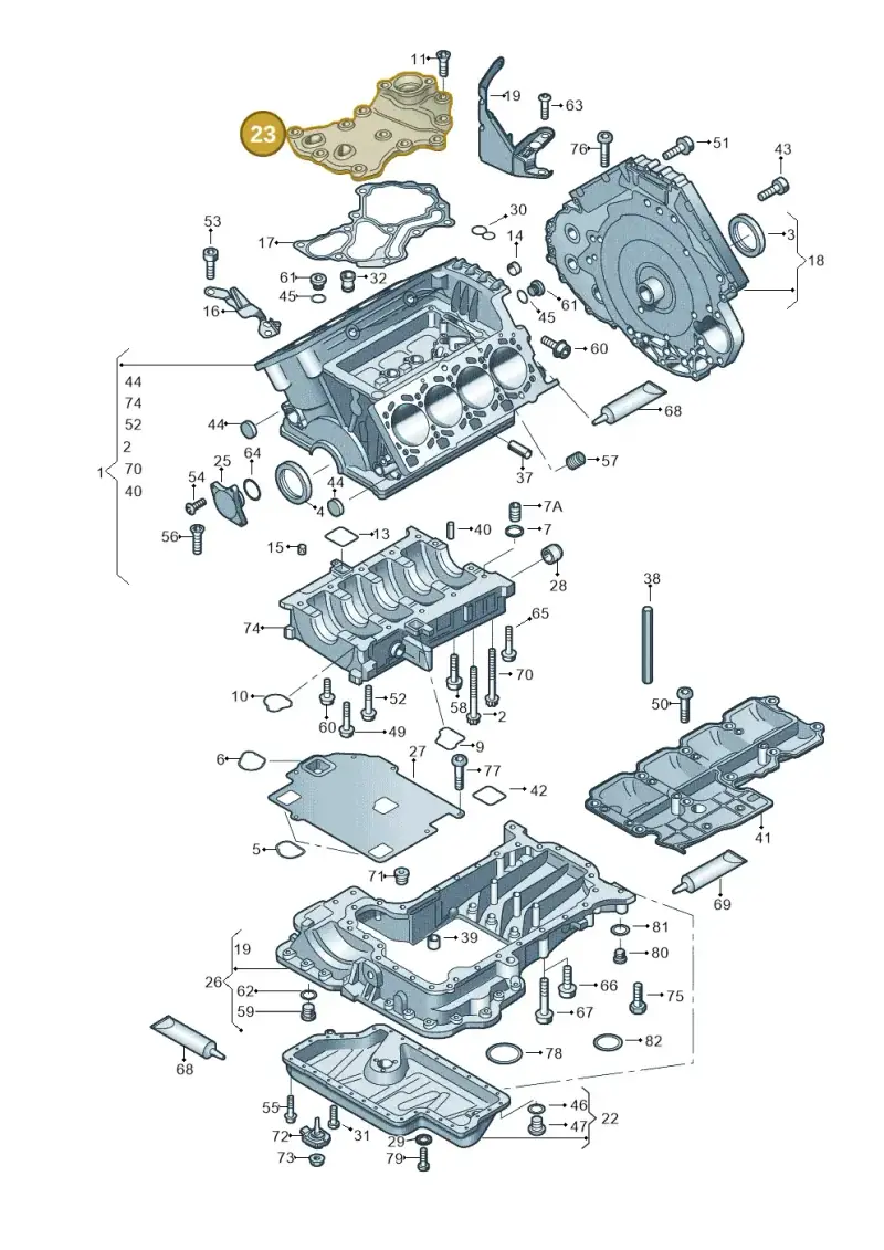 079103704F — Audi R8 qu. 5.2 (2012-2015) diagram 618103000, position 23