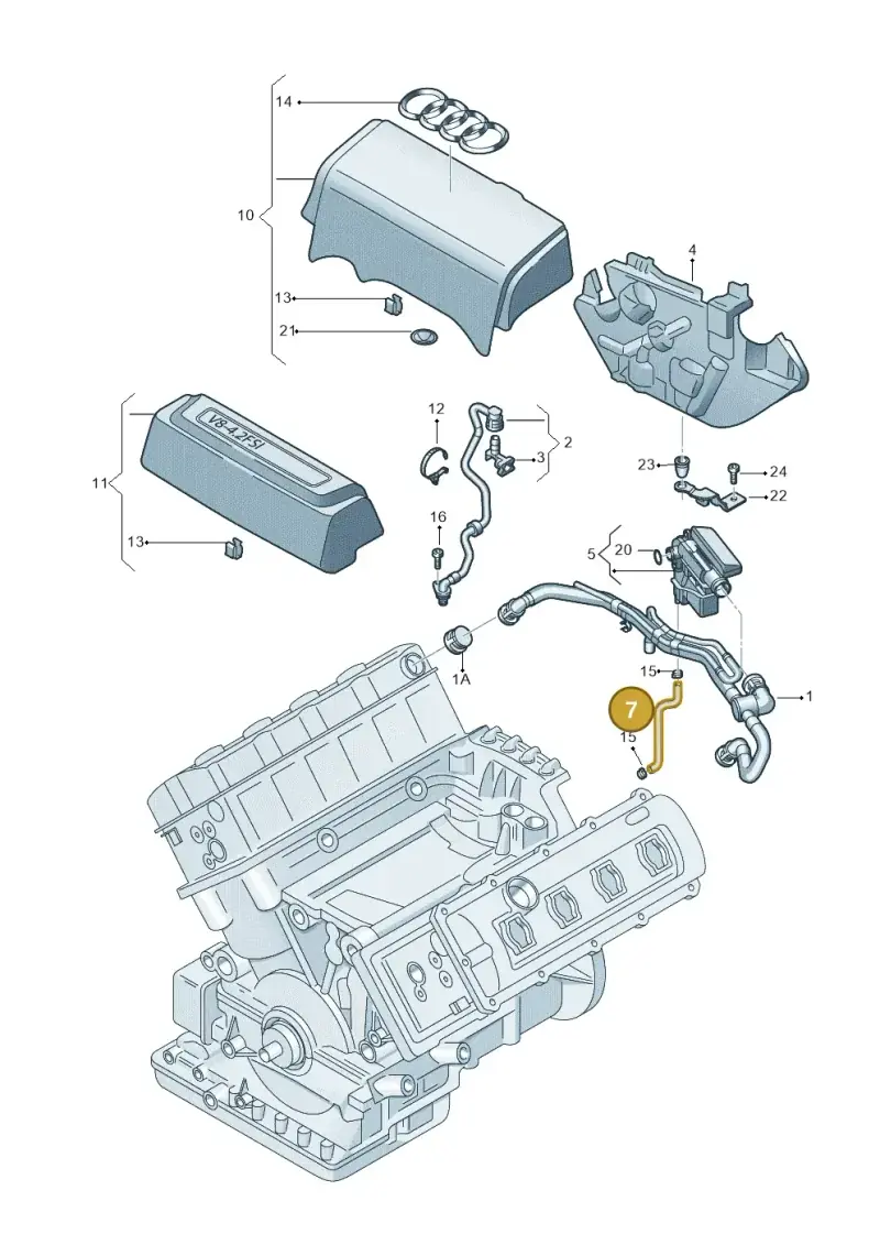 079103783J — Audi A6 2.7 TDI (2008-2011) diagram 493103600, position 7
