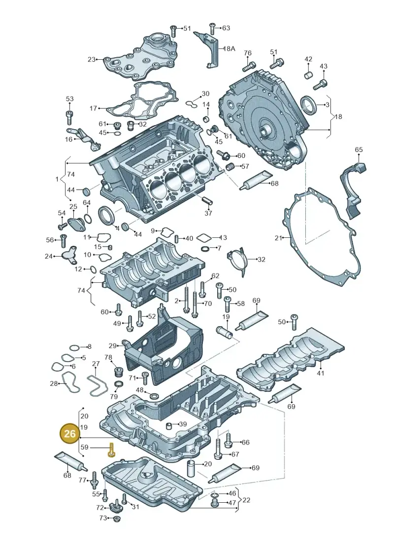 079103803BF — Audi A6 2.7 TDI (2008-2011) diagram 473103000, position 26