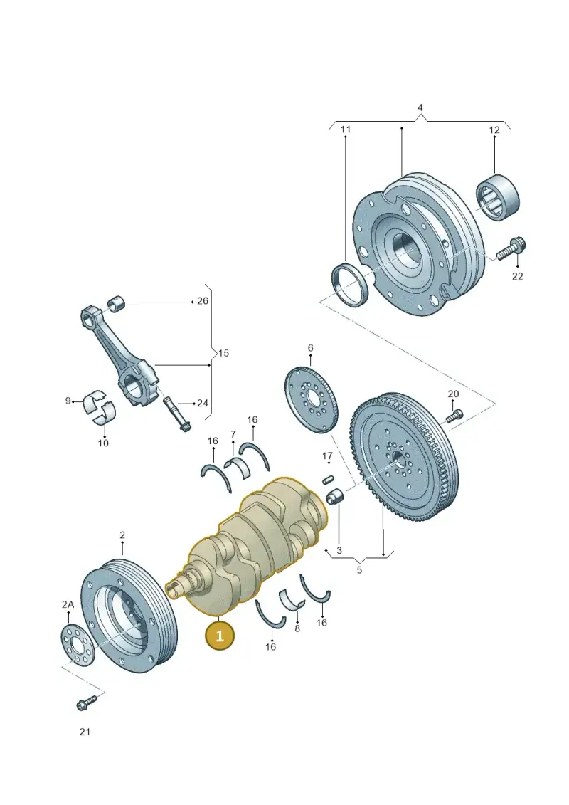 079105101CP — Audi A7 Sportback (2014-2018) diagram 620105100, position 1