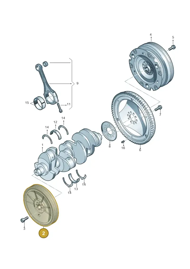 079105251AL — Audi RS4 Av. qu. 4.2 (2012-2015) diagram 695105000, position 2
