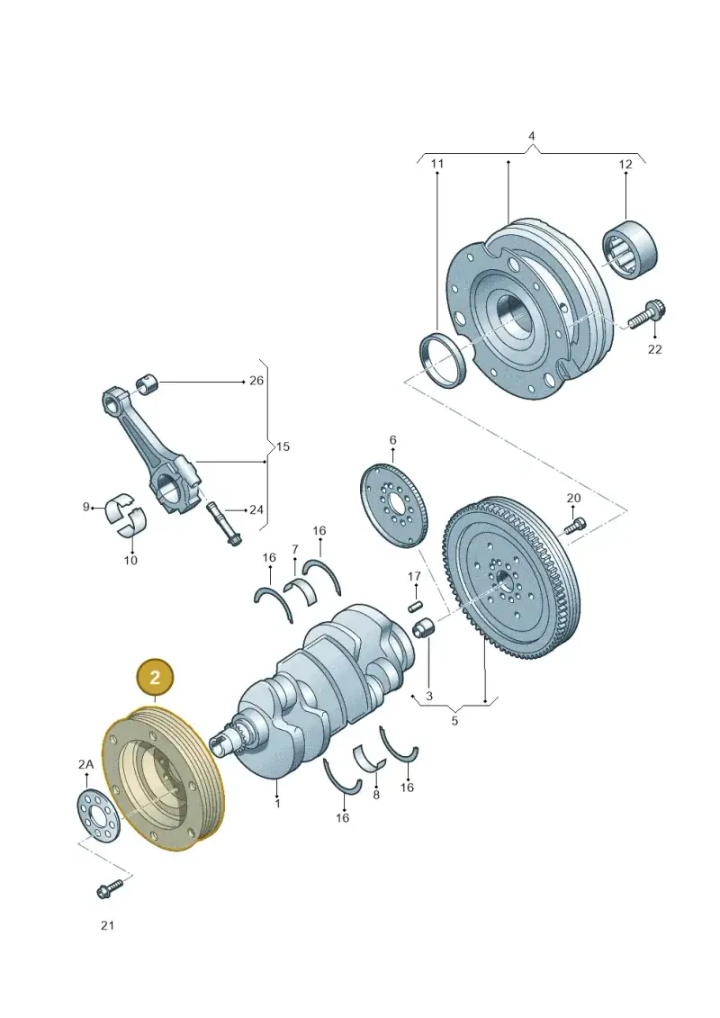 079105251AP — Audi A7 Sportback (2014-2018) diagram 620105100, position 2
