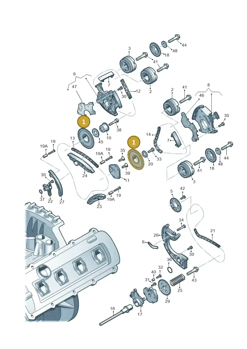 079109077G — Audi A8/S8/qu. lang    08> (2007-) diagram 448109550, position 1