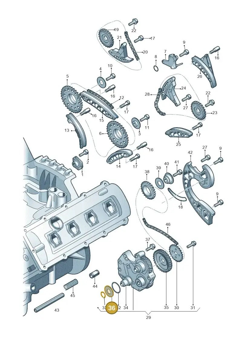 079109135E — Audi Q7 qu. 3.0 TDI (2009-2015) diagram 291109620, position 36