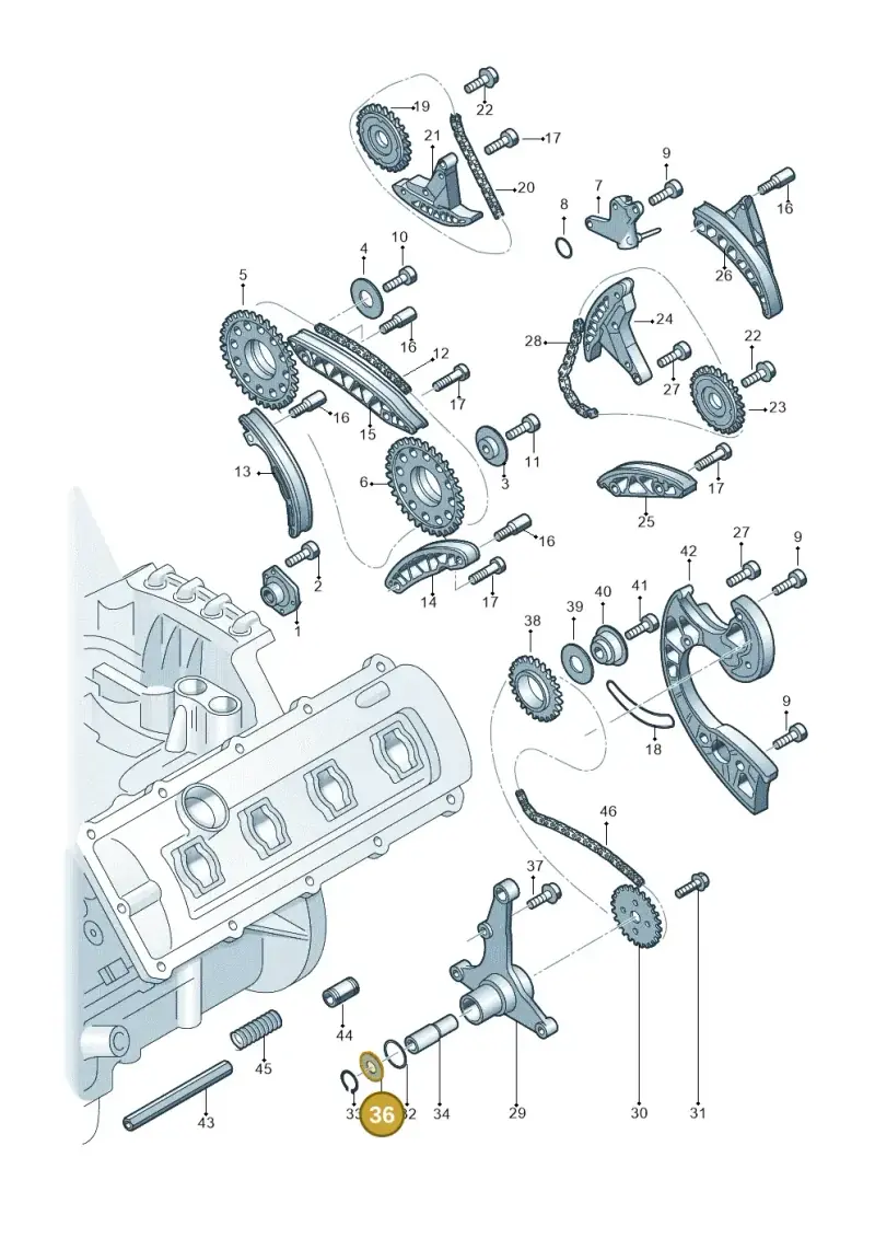 079109135E — Audi A8L qu. 3.0 TDI (2013-2018) diagram 771109820, position 36