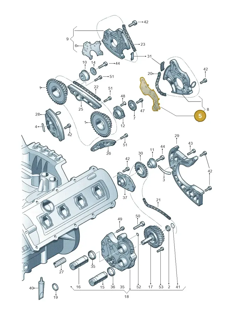 079109139J — Audi Q7 qu. 3.0 TDI (2009-2015) diagram 493109300, position 5