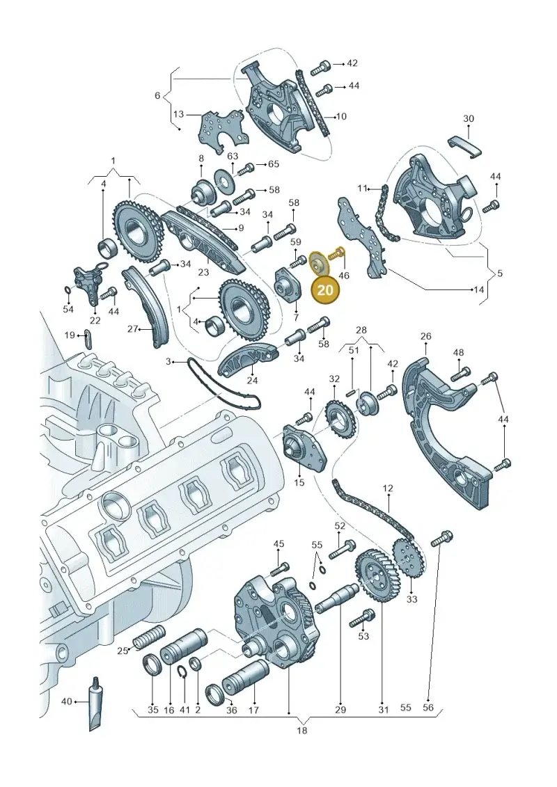 079109180A — Audi R8 qu. 5.2 (2012-2015) diagram 473109200, position 20