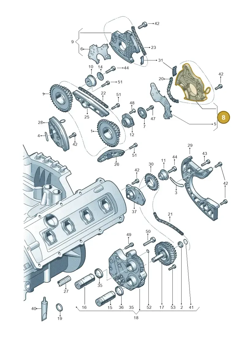 079109217R — Audi Q7 qu. 3.0 TDI (2009-2015) diagram 493109300, position 8