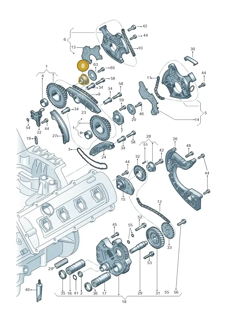 079109224E — Audi R8 qu. 5.2 (2012-2015) diagram 473109200, position 8