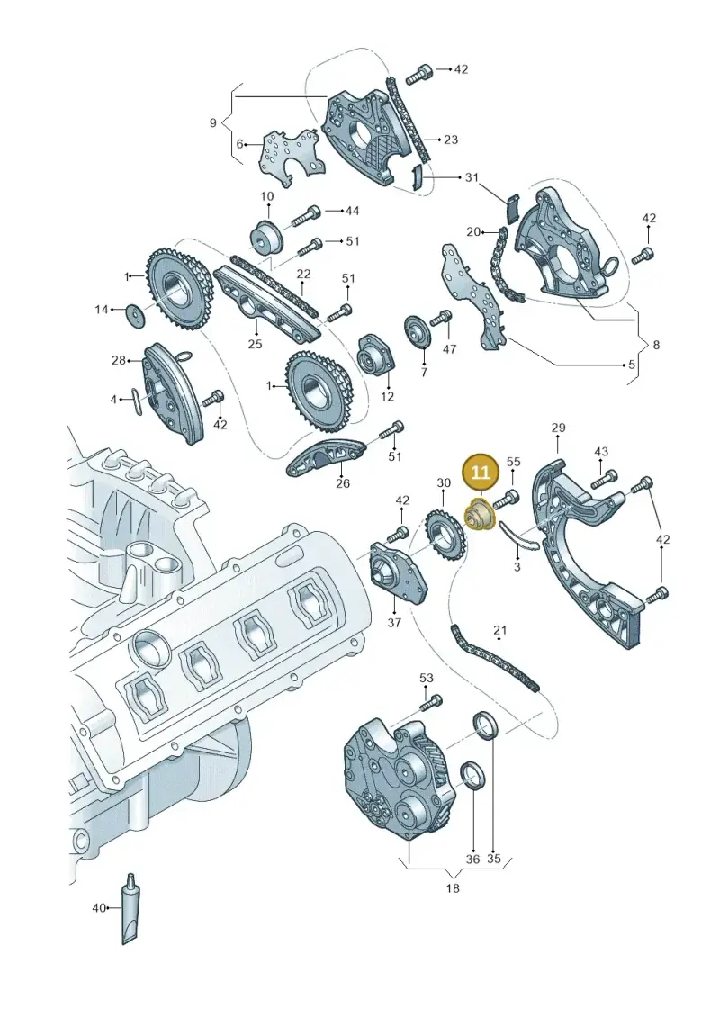 079109224E — Audi A6 2.0 tdi (2010-2015) diagram 717109350, position 11