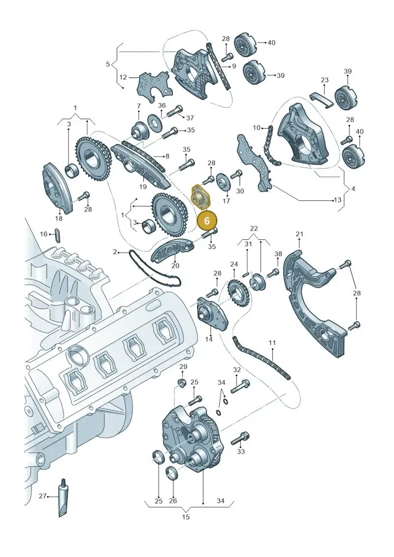 079109224F — Audi RS4 Av. qu. 4.2 (2012-2015) diagram 750109200, position 6