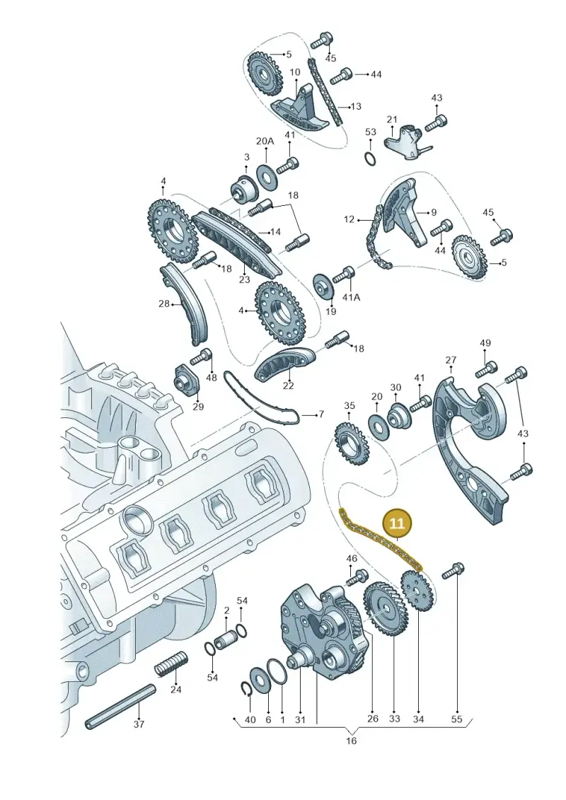079109229D — Audi A8/S8/qu. lang (2003-2007) diagram 291109600, position 11