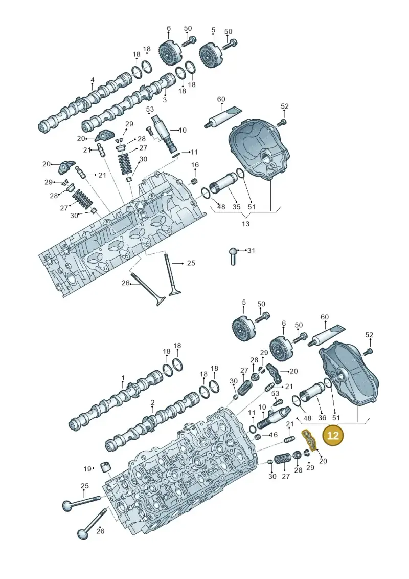 079109283L — Audi A8L qu. 3.0 TDI (2013-2018) diagram 771109150, position 12