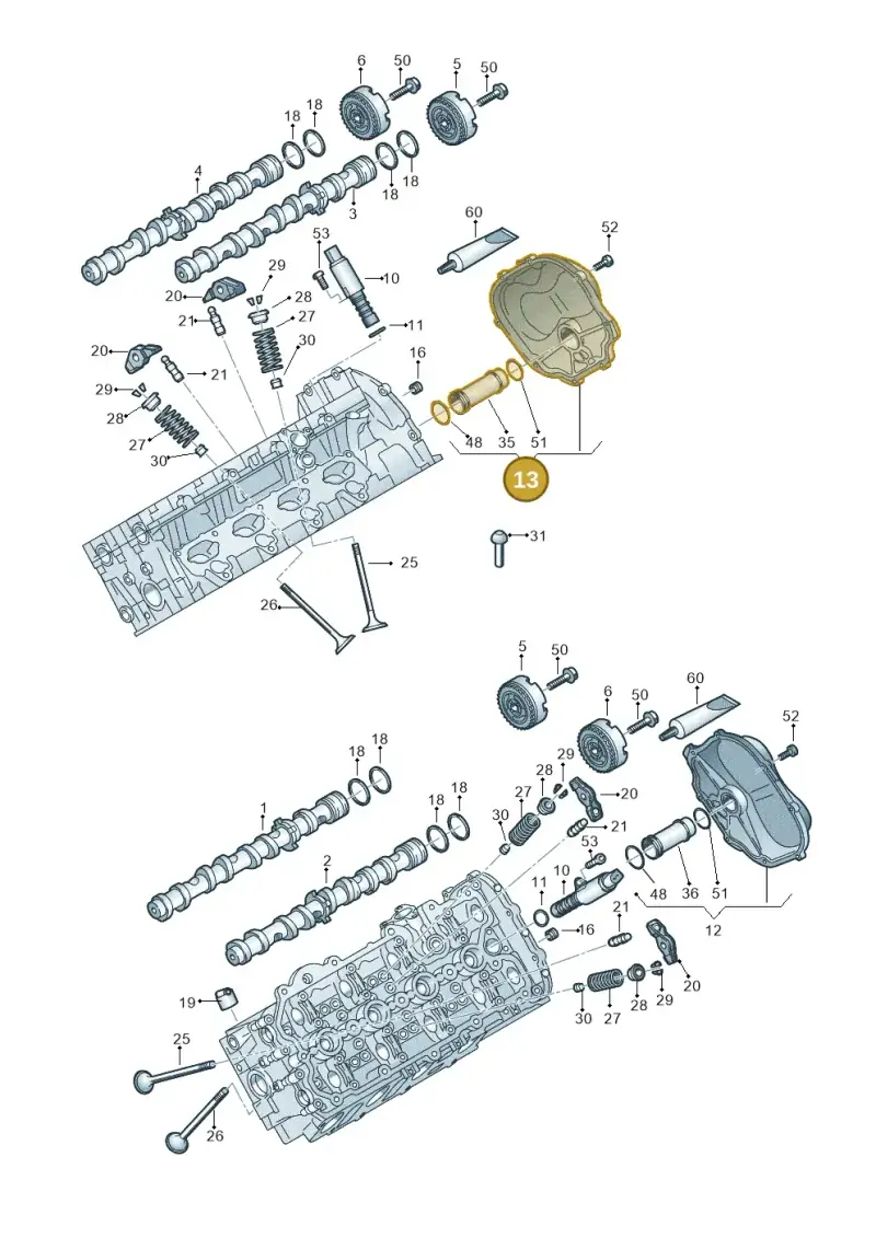 079109284Q — Audi A8L qu. 3.0 TDI (2013-2018) diagram 771109150, position 13
