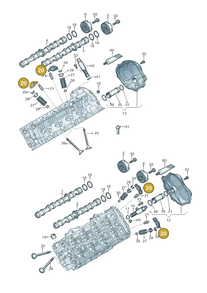 079109409H — Audi A8L qu. 3.0 TDI (2013-2018) diagram 771109150, position 20