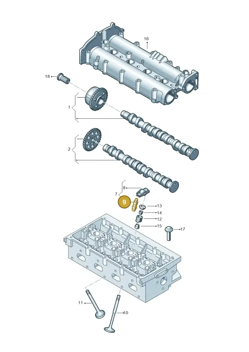 079109423B — Audi TTS Coupe 2.0 (2014-2023) diagram 798109030, position 9